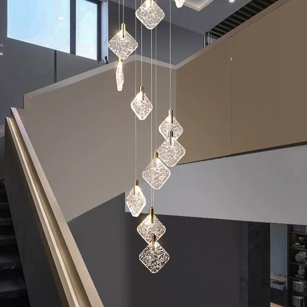 Square Crystal Pendant Chandelier - Lighting-MinimalisticDecor.com