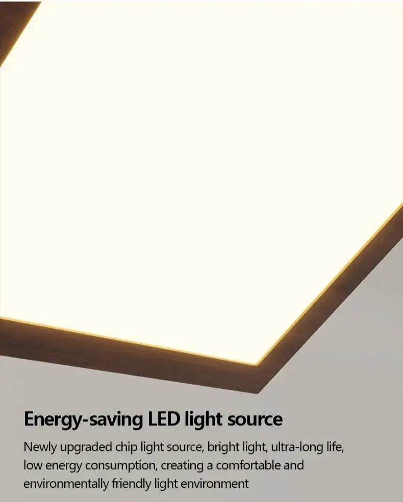 Square Wood Pendant Light – Bamboo &amp; Wooden Hanging Chandelier-MinimalisticDecor.com