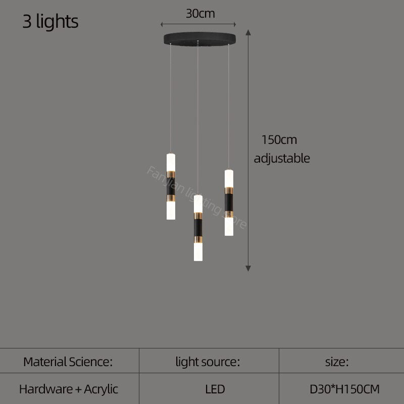 Staircase Chandelier - Illuminate with Acrylic Chandelier-MinimalisticDecor.com