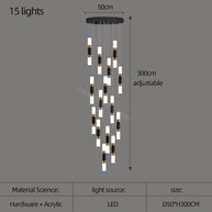 Staircase Chandelier - Illuminate with Acrylic Chandelier-MinimalisticDecor.com