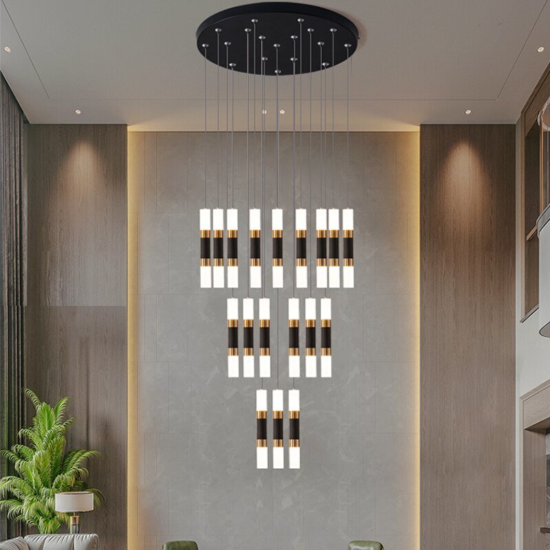 Staircase Chandelier - Illuminate with Acrylic Chandelier-MinimalisticDecor.com