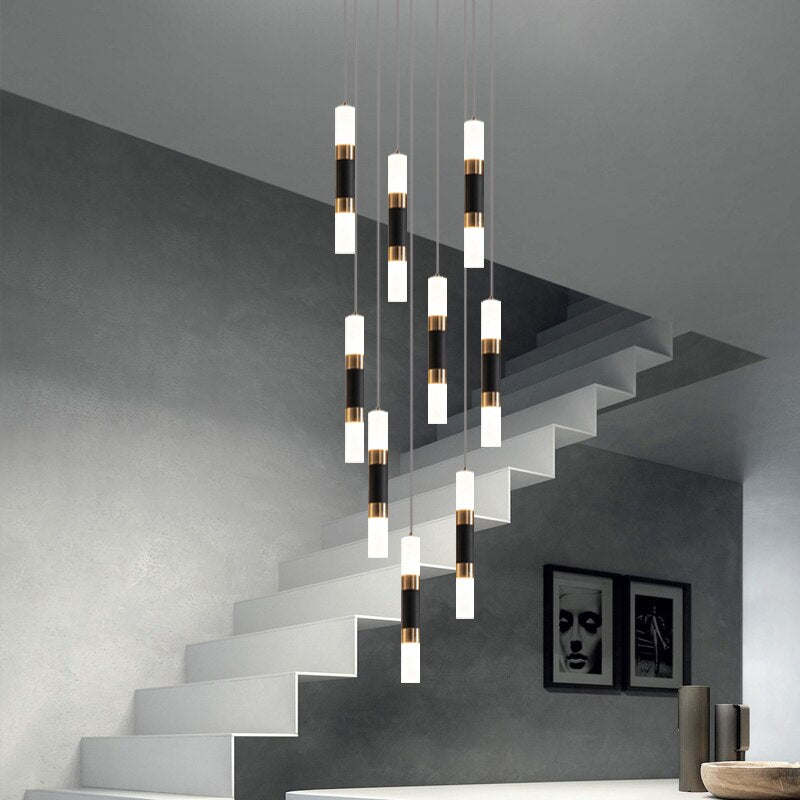Staircase Chandelier - Illuminate with Acrylic Chandelier-MinimalisticDecor.com