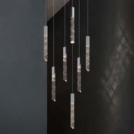 Staircase Crystal Tubes Chandelier Light – Elegant Interiors-MinimalisticDecor.com