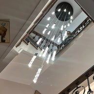 Staircase Crystal Tubes Chandelier Light – Elegant Interiors-MinimalisticDecor.com