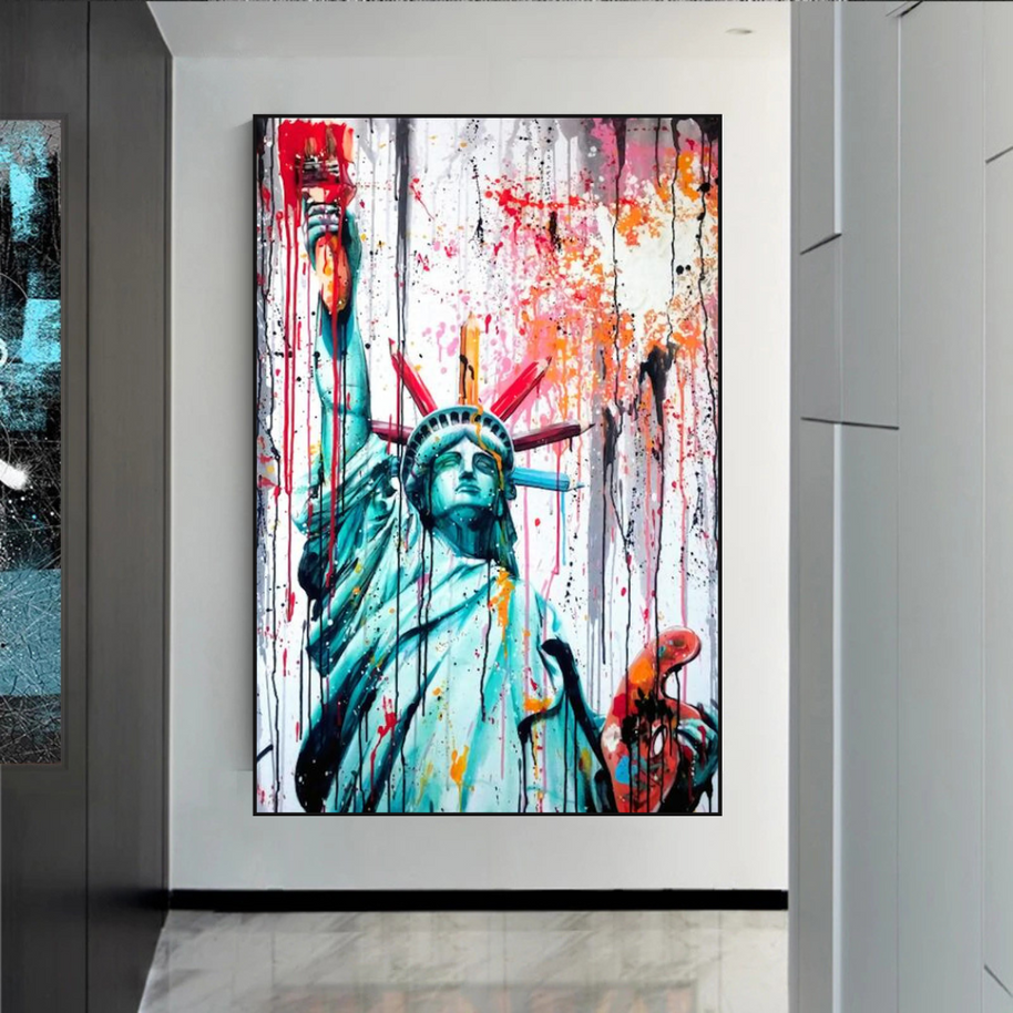 Statue of Liberty Canvas Wall Art - A Symbol of Freedom and Hope-MinimalisticDecor.com