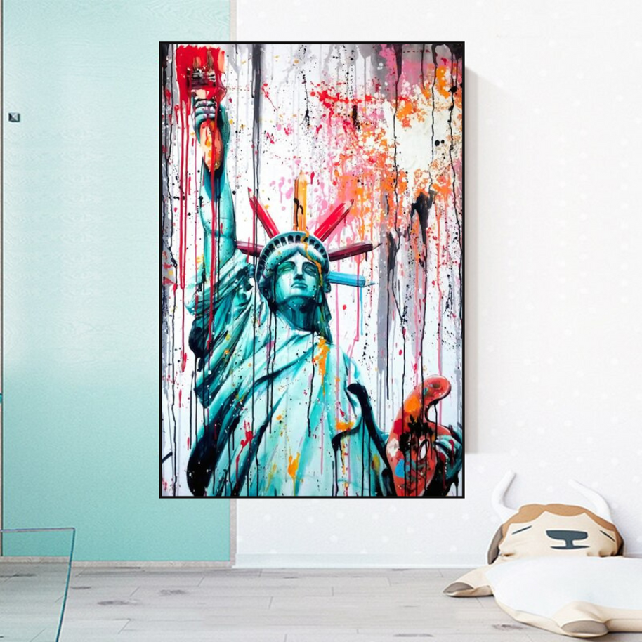 Statue of Liberty Canvas Wall Art - A Symbol of Freedom and Hope-MinimalisticDecor.com
