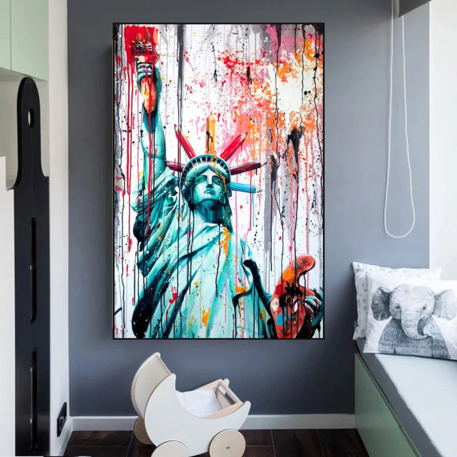 Statue of Liberty Canvas Wall Art - A Symbol of Freedom and Hope-MinimalisticDecor.com