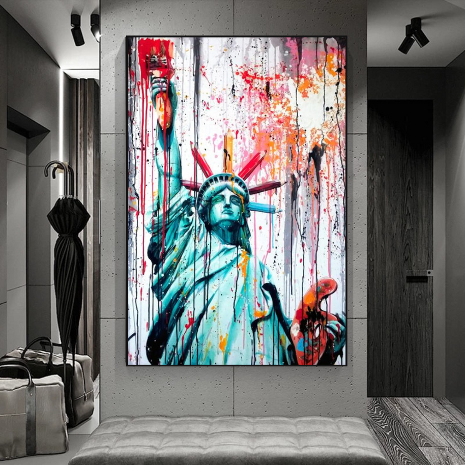 Statue of Liberty Canvas Wall Art - A Symbol of Freedom and Hope-MinimalisticDecor.com