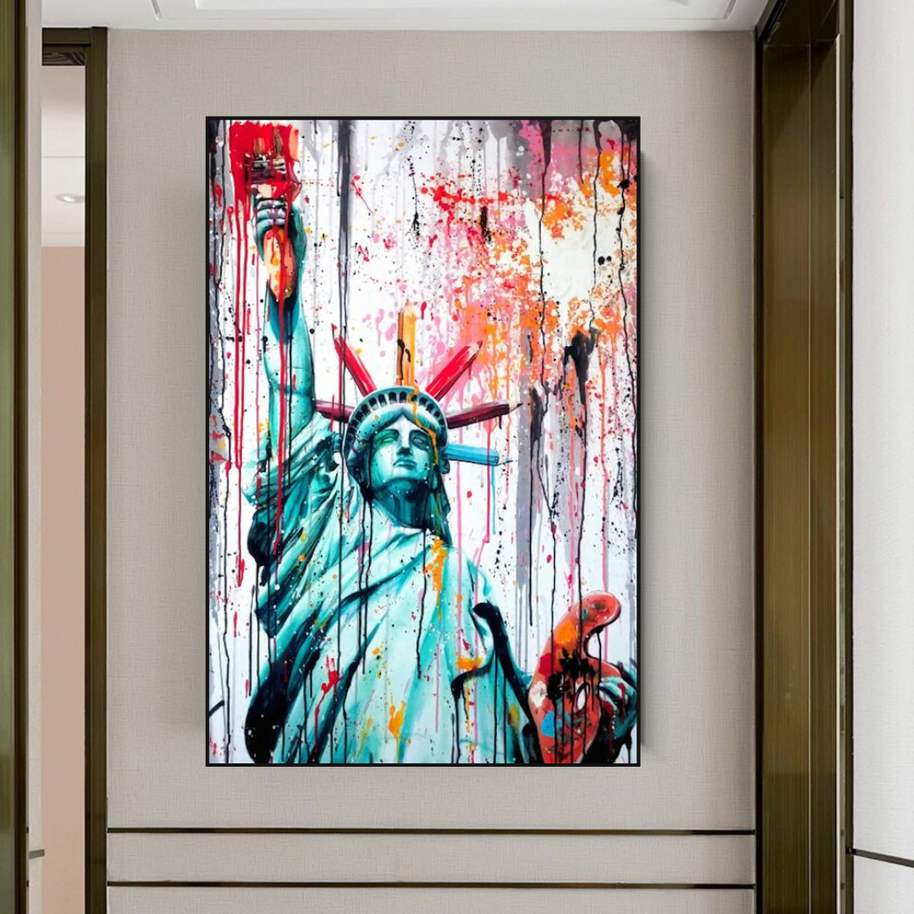 Statue of Liberty Canvas Wall Art - A Symbol of Freedom and Hope-MinimalisticDecor.com