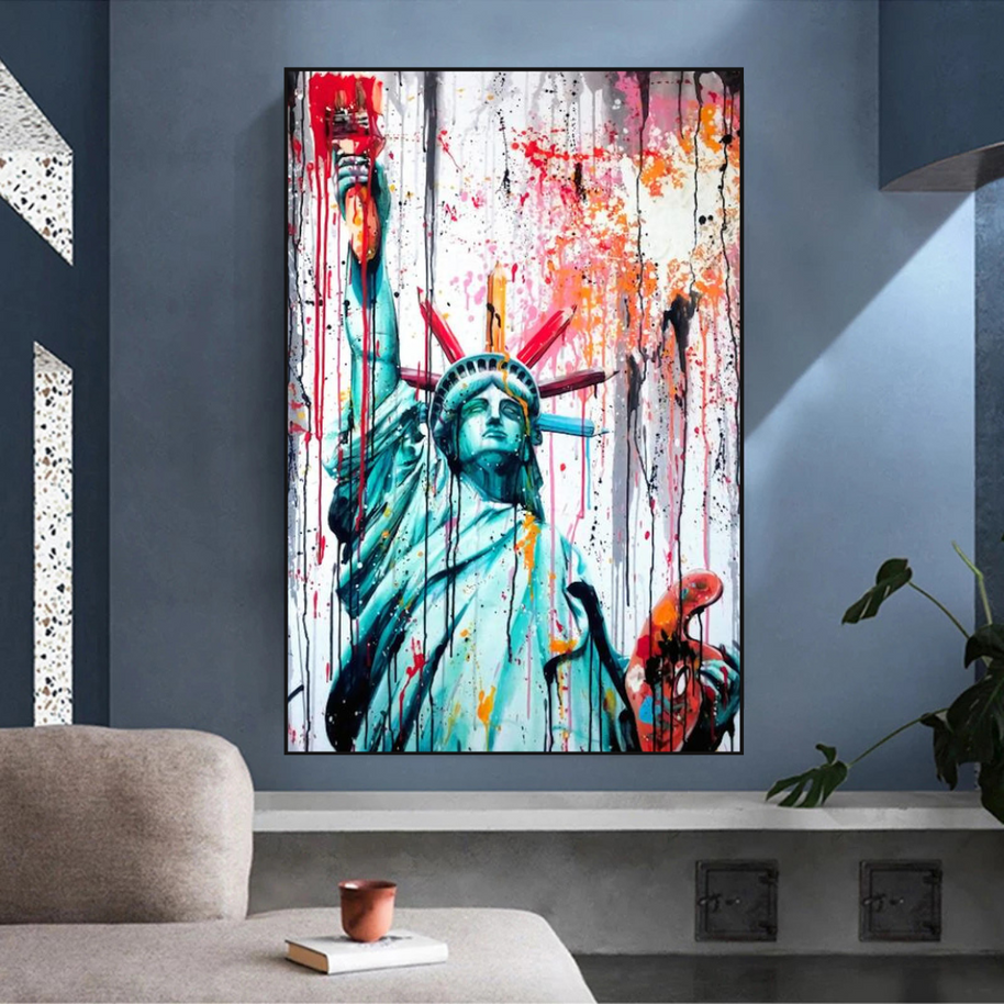 Statue of Liberty Canvas Wall Art - A Symbol of Freedom and Hope-MinimalisticDecor.com