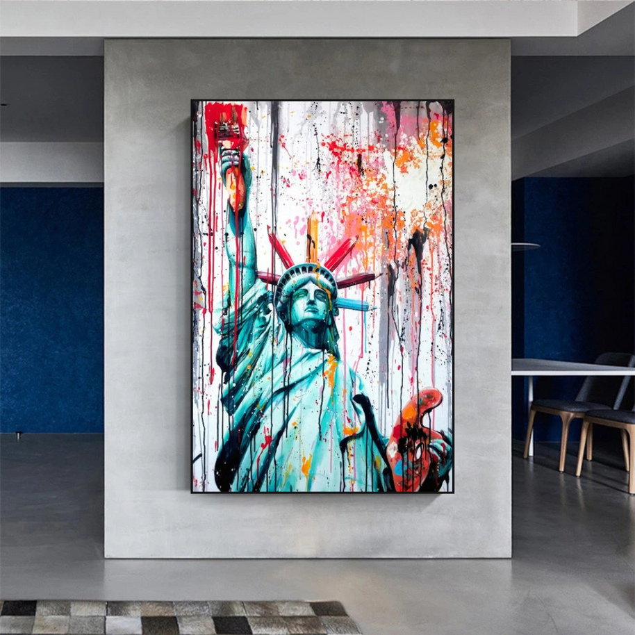 Statue of Liberty Canvas Wall Art - A Symbol of Freedom and Hope-MinimalisticDecor.com
