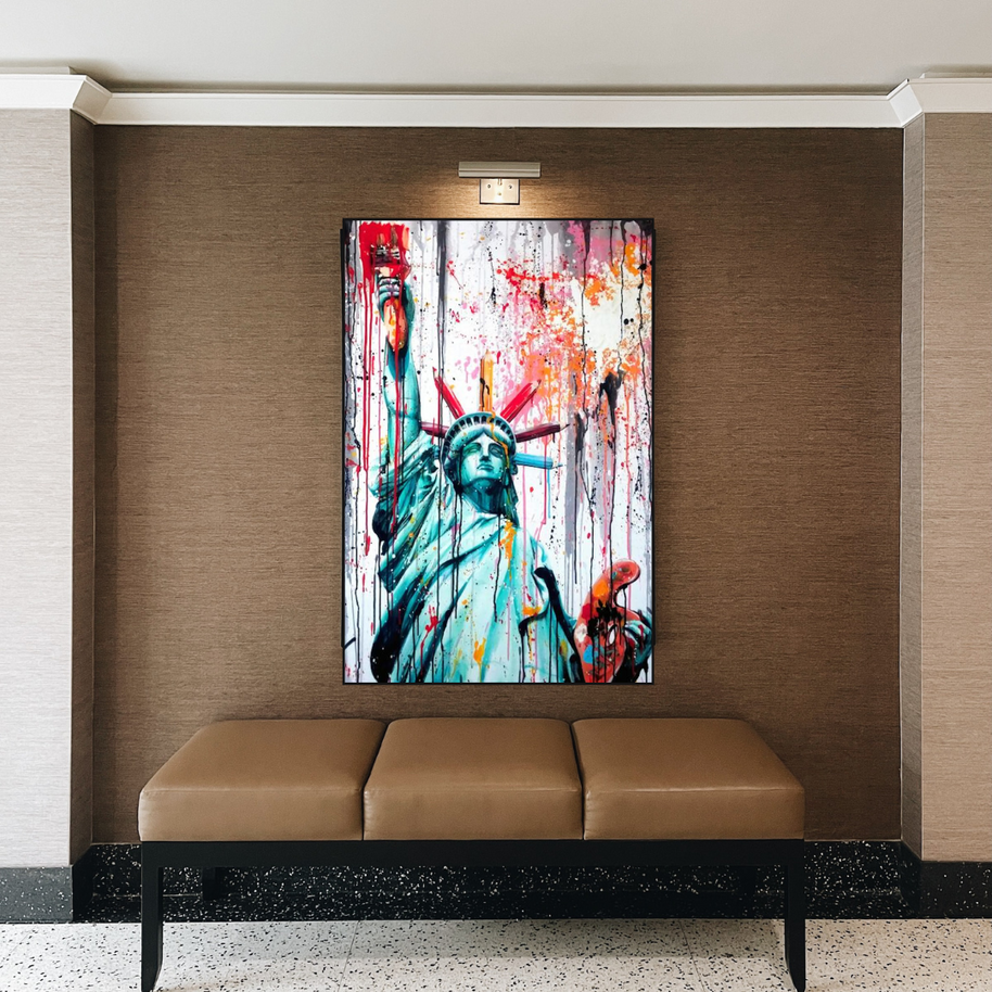 Statue of Liberty Canvas Wall Art - A Symbol of Freedom and Hope-MinimalisticDecor.com