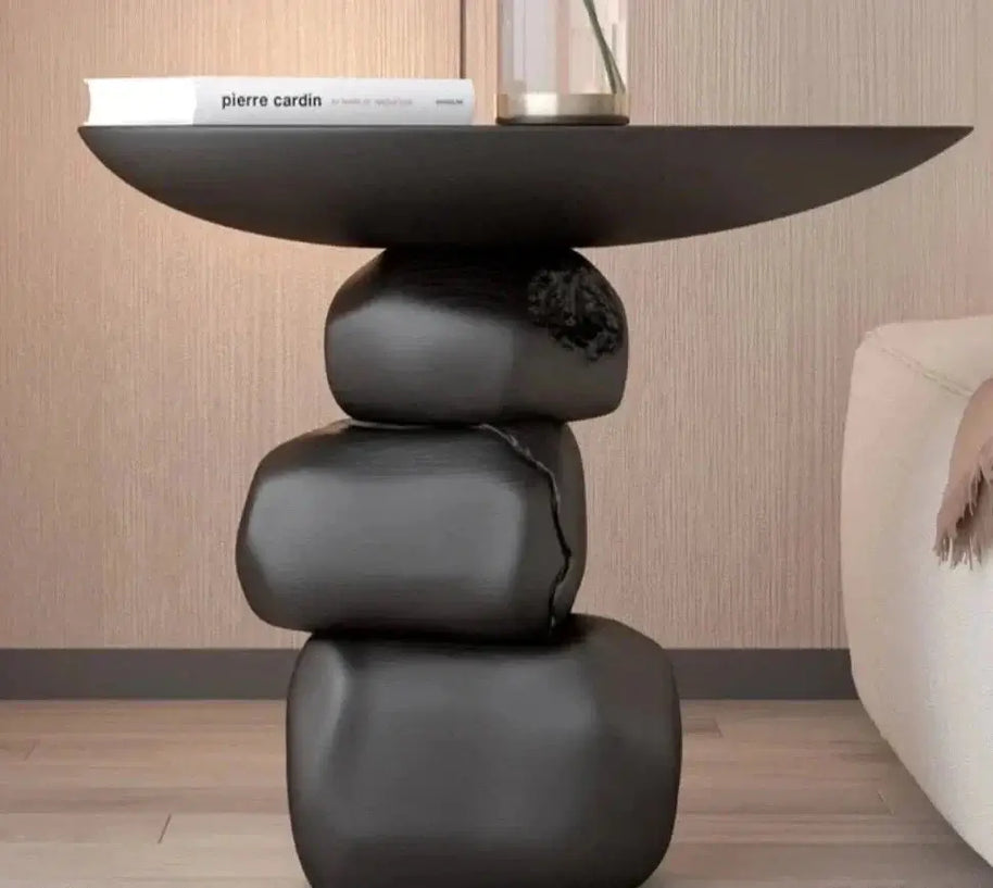 Stones Art Rock Side Table-MinimalisticDecor.com