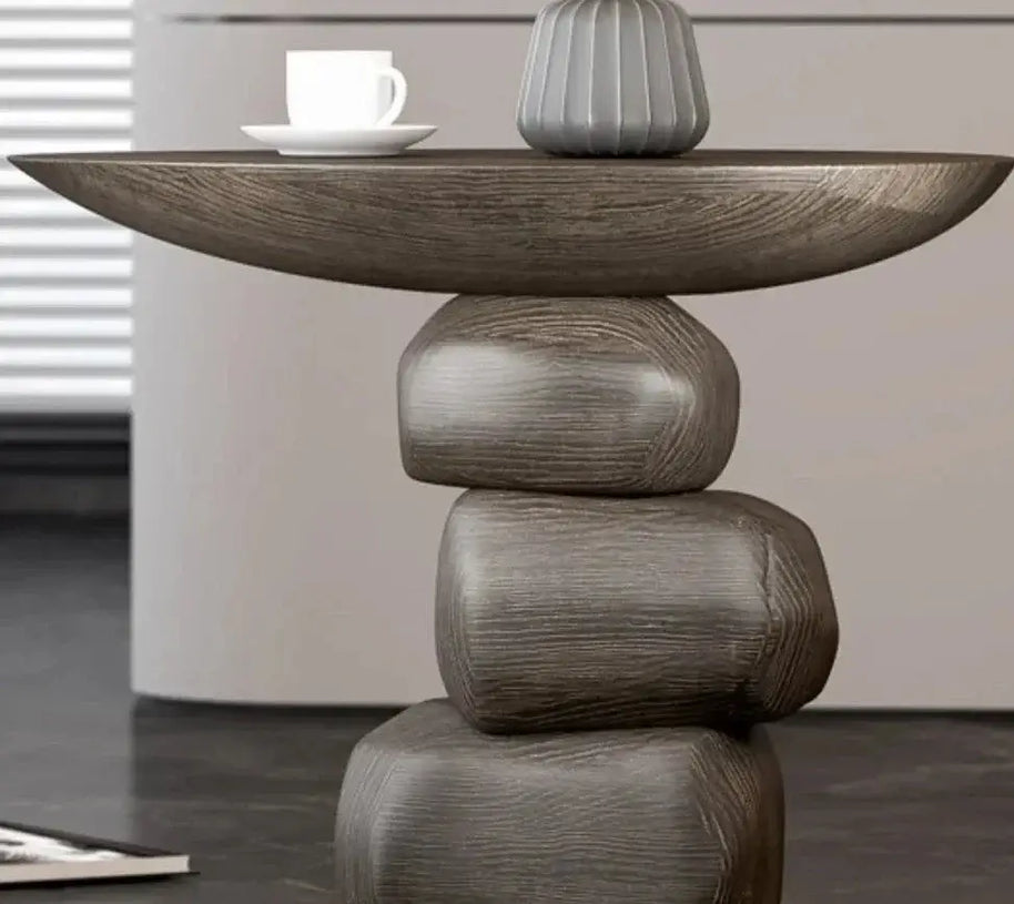 Stones Art Rock Side Table-MinimalisticDecor.com