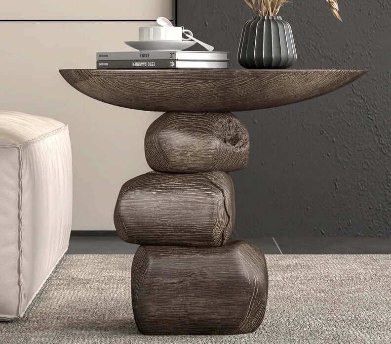 Stones Art Rock Side Table-MinimalisticDecor.com