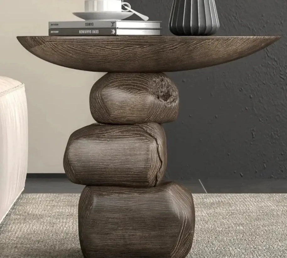 Stones Art Rock Side Table-MinimalisticDecor.com