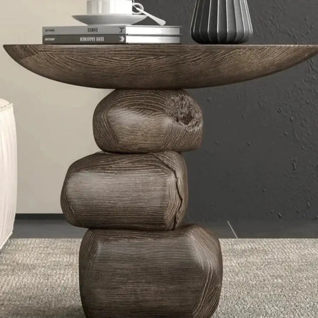 Stones Art Rock Side Table-MinimalisticDecor.com
