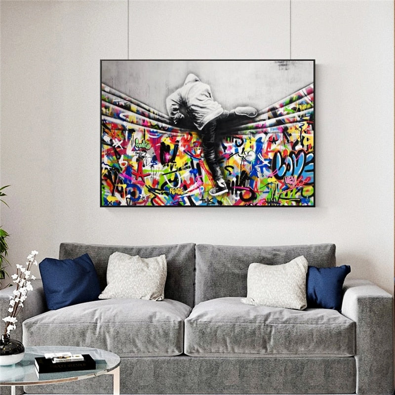 Street Art Canvas Posters - Modern Graffiti Prints for Home Decor-MinimalisticDecor.com