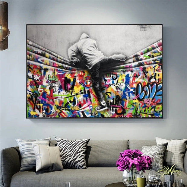 Street Art Canvas Posters - Modern Graffiti Prints for Home Decor-MinimalisticDecor.com
