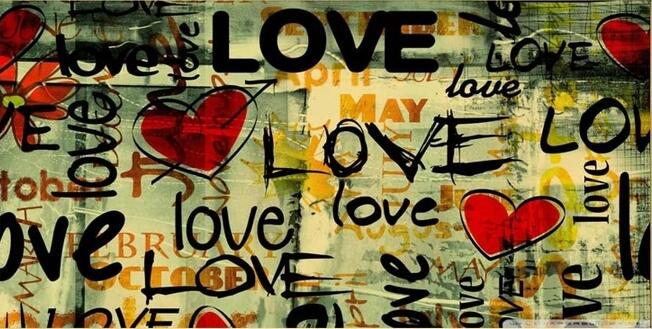 Street Art of Love Canvas Wall Art-MinimalisticDecor.com