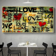 Street Art of Love Canvas Wall Art-MinimalisticDecor.com
