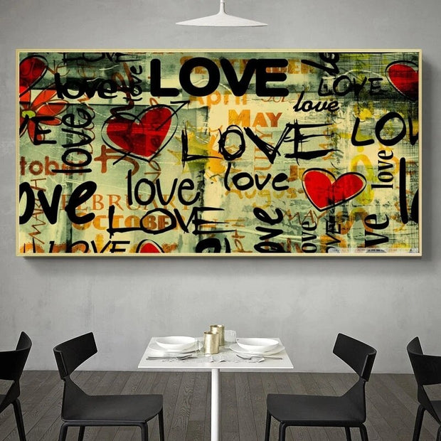 Street Art of Love Canvas Wall Art-MinimalisticDecor.com