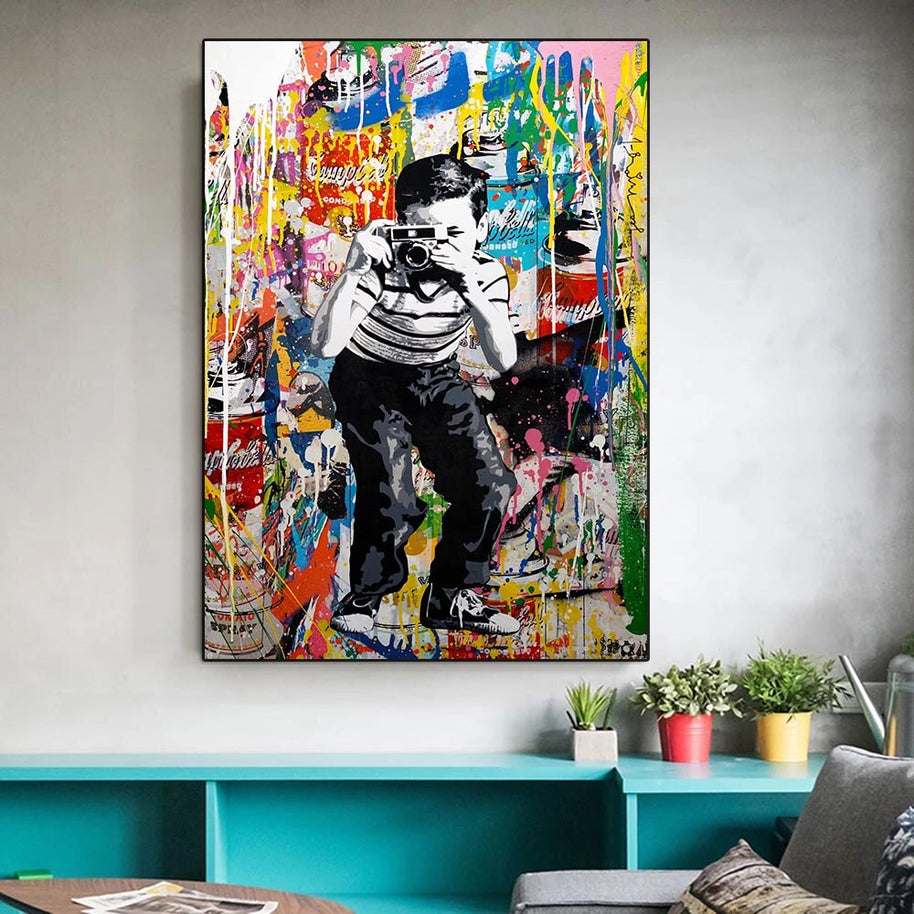 Street Graffiti Wall Art Pop Follow Your Dreams Canvas Wall Art-MinimalisticDecor.com
