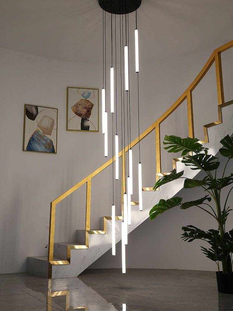 Strip Cylinders Chandelier - Sleek & Modern Lighting-MinimalisticDecor.com