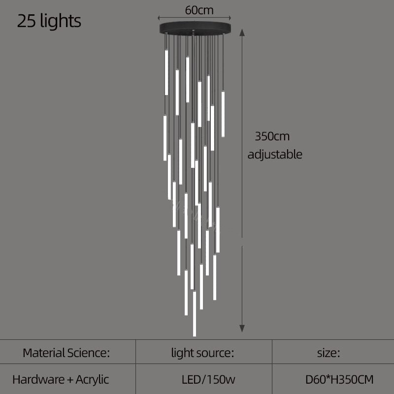 Strip Cylinders Chandelier - Sleek & Modern Lighting-MinimalisticDecor.com