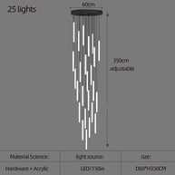Strip Cylinders Chandelier - Sleek & Modern Lighting-MinimalisticDecor.com