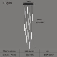 Strip Cylinders Chandelier - Sleek & Modern Lighting-MinimalisticDecor.com