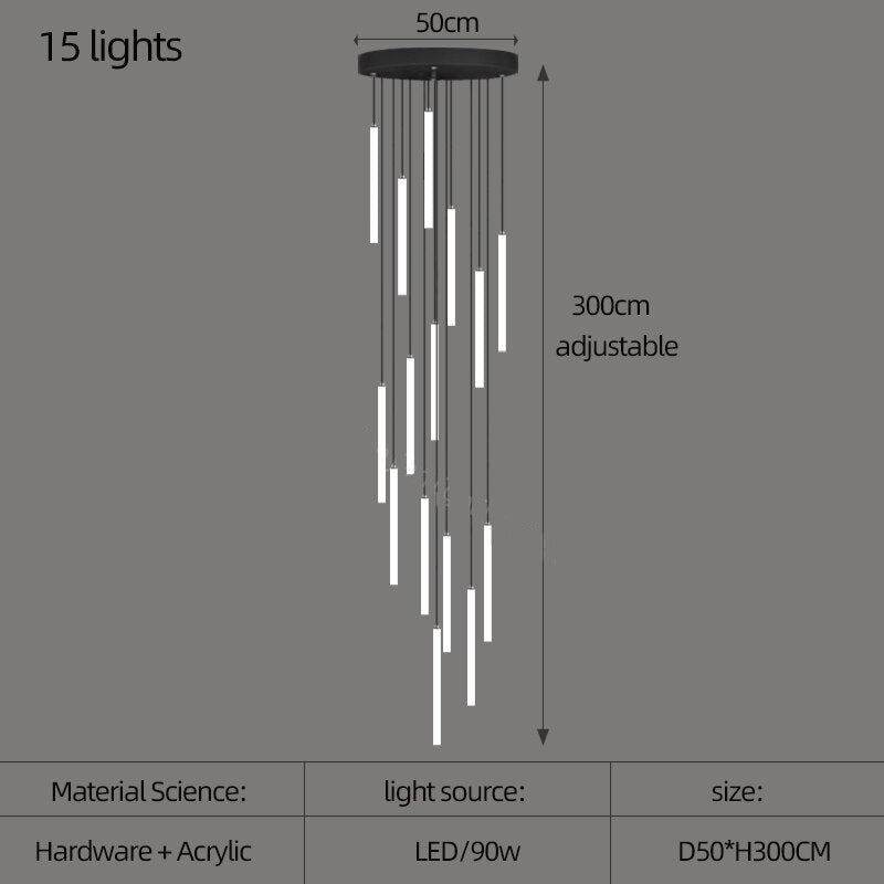 Strip Cylinders Chandelier - Sleek & Modern Lighting-MinimalisticDecor.com