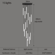 Strip Cylinders Chandelier - Sleek & Modern Lighting-MinimalisticDecor.com