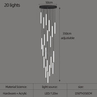 Strip Cylinders Chandelier - Sleek & Modern Lighting-MinimalisticDecor.com