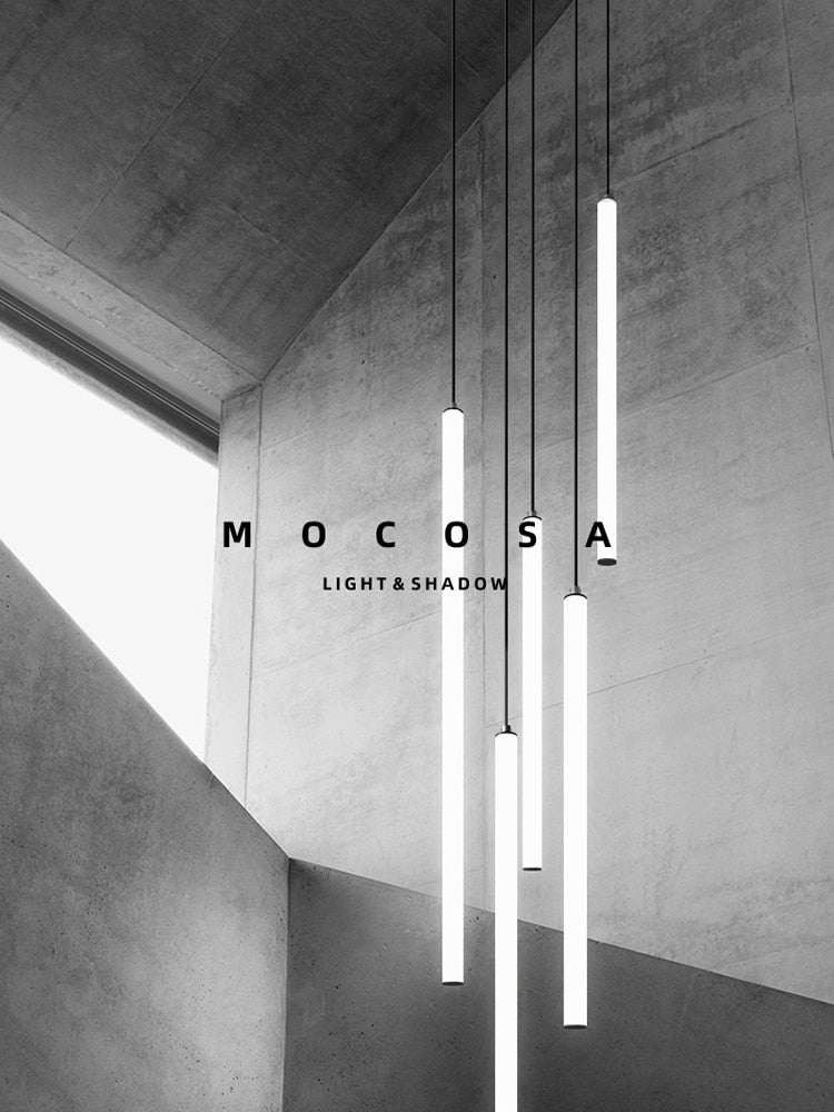 Strip Cylinders Chandelier - Sleek & Modern Lighting-MinimalisticDecor.com