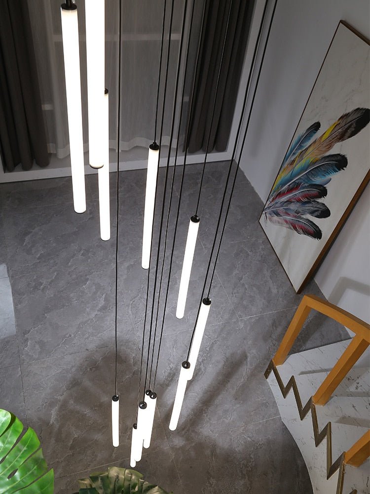 Strip Cylinders Chandelier - Sleek & Modern Lighting-MinimalisticDecor.com