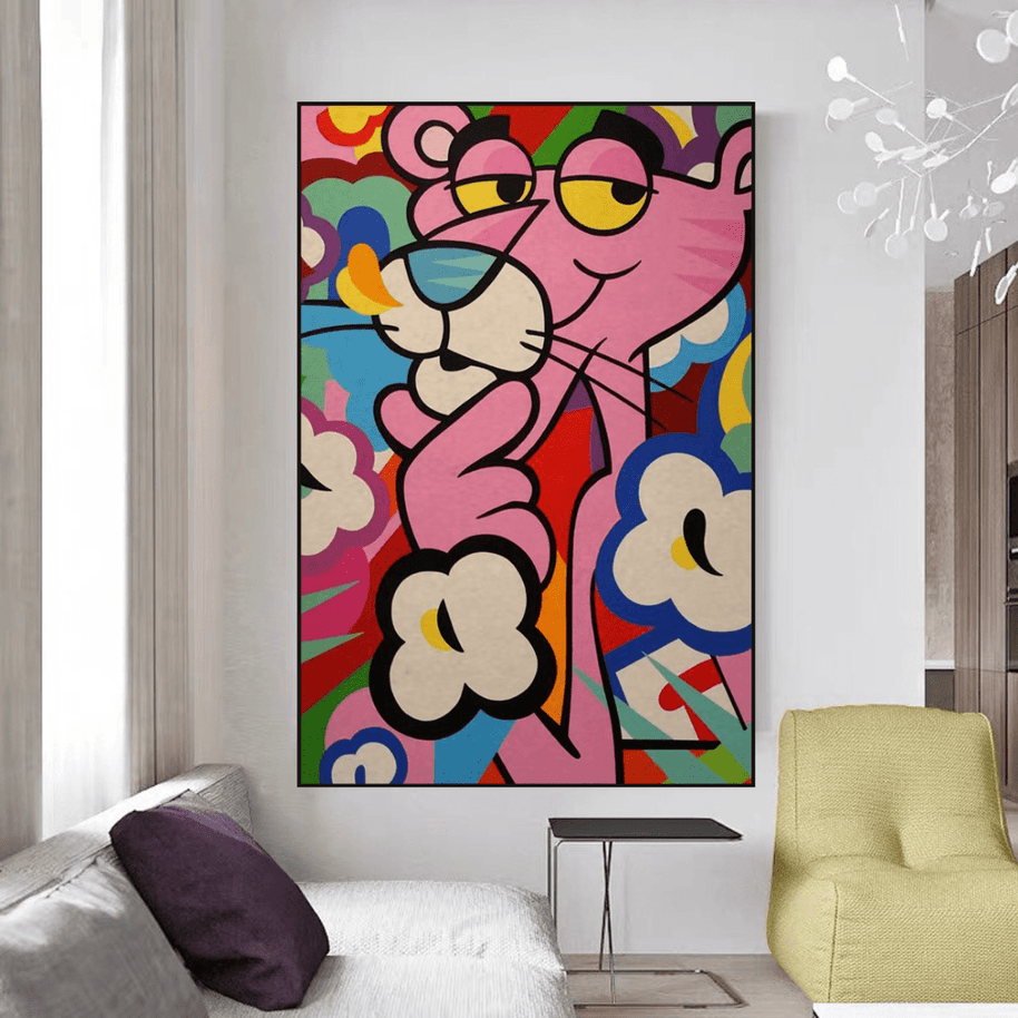 Stylish Pink Panther - Captivating Wall Art-MinimalisticDecor.com