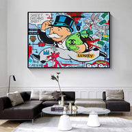 Sweet Dreams Baby - Mr Monopoly Canvas Wall Art-MinimalisticDecor.com