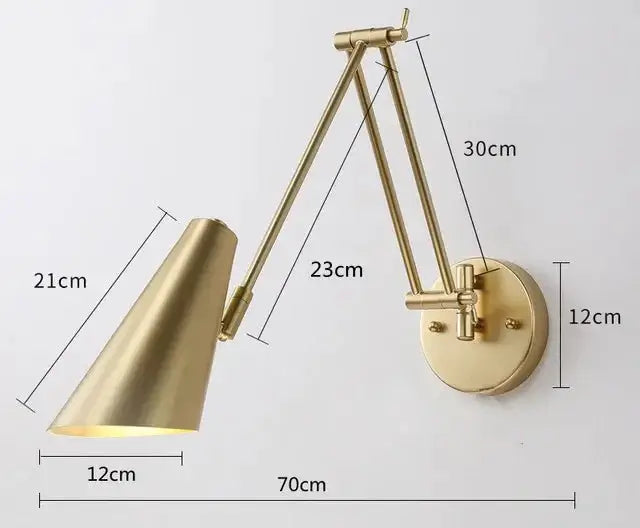 Swing Long Arm Internal Touch Sensor Wall Lamp-MinimalisticDecor.com