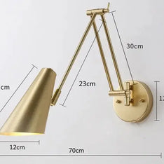 Swing Long Arm Internal Touch Sensor Wall Lamp-MinimalisticDecor.com