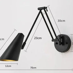 Swing Long Arm Internal Touch Sensor Wall Lamp-MinimalisticDecor.com