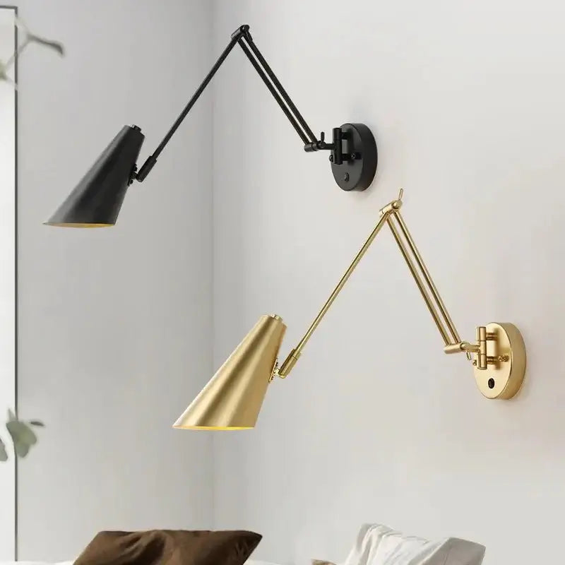Swing Long Arm Internal Touch Sensor Wall Lamp-MinimalisticDecor.com