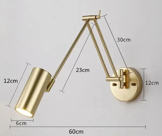 Swing Long Arm Internal Touch Sensor Wall Lamp-MinimalisticDecor.com