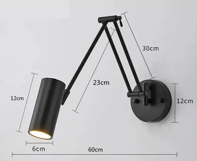 Swing Long Arm Internal Touch Sensor Wall Lamp-MinimalisticDecor.com