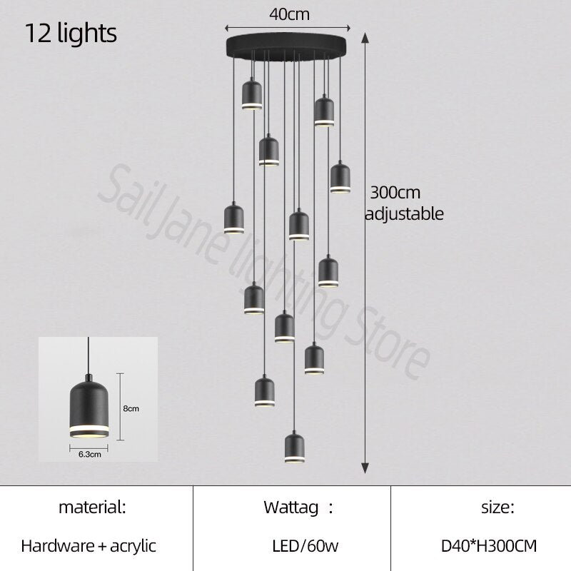 Swirl Staircase Chandelier: Elegant Lighting Solutions-MinimalisticDecor.com