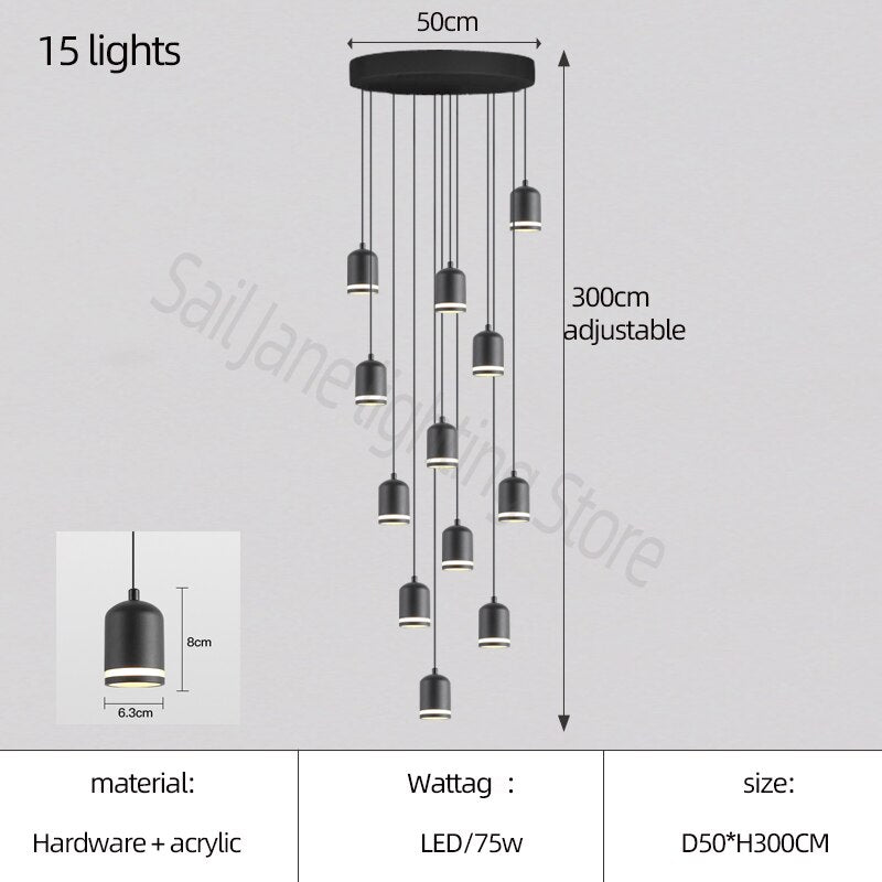 Swirl Staircase Chandelier: Elegant Lighting Solutions-MinimalisticDecor.com