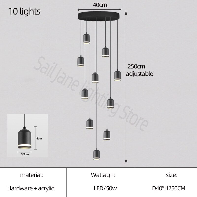 Swirl Staircase Chandelier: Elegant Lighting Solutions-MinimalisticDecor.com