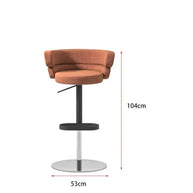 Swivel Bar Stool Banks – Metal Counter Stool for Kitchen Island-MinimalisticDecor.com