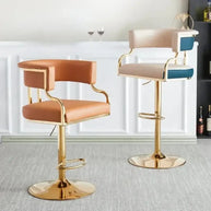 Swivel Leather Bar Stools Height Adjustable Kitchen Counter Stools-MinimalisticDecor.com