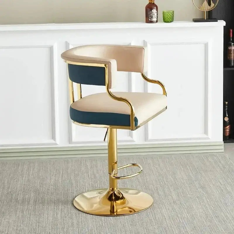 Swivel Leather Bar Stools Height Adjustable Kitchen Counter Stools-MinimalisticDecor.com